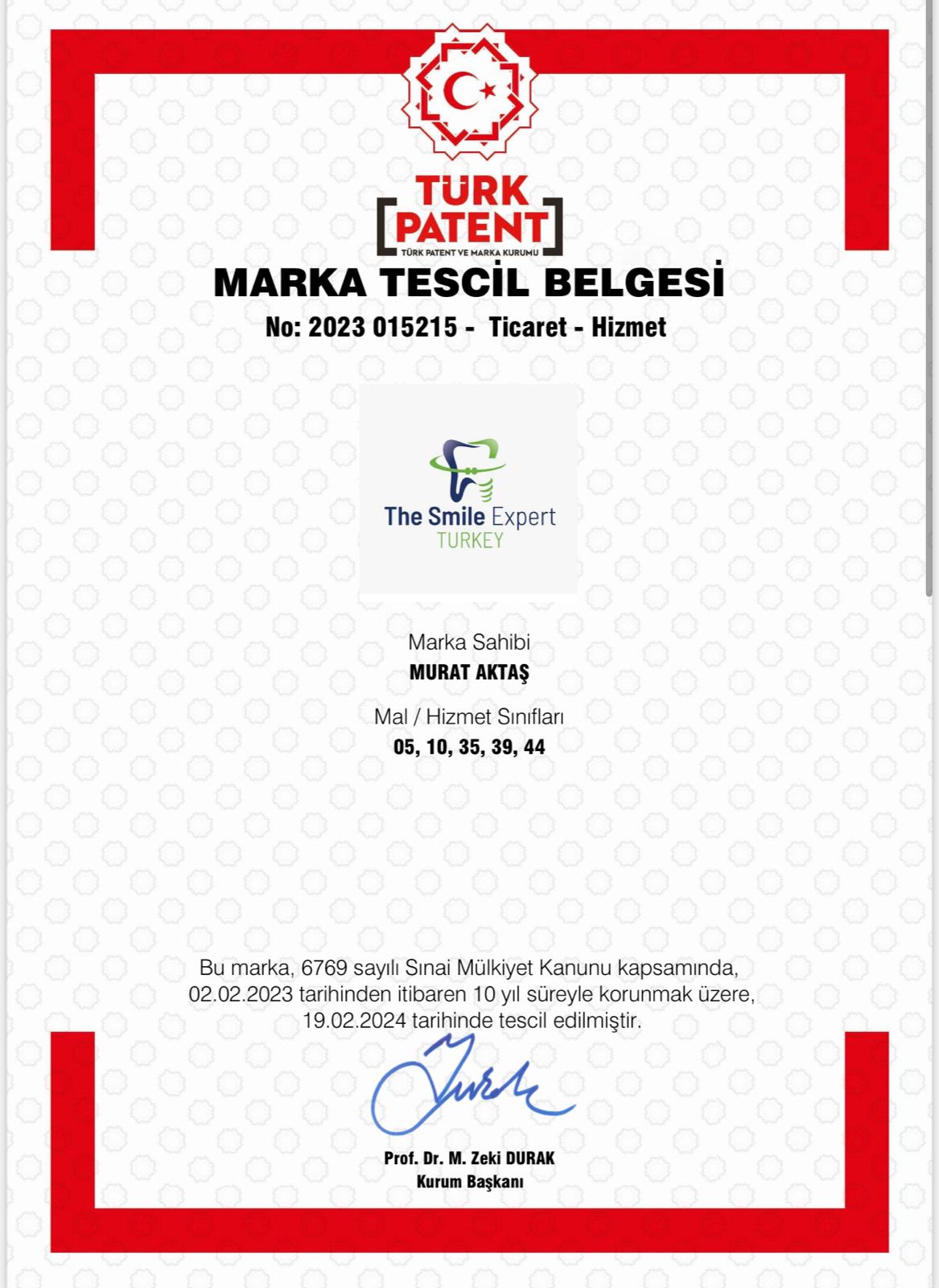 Trademark registration certificate 2023